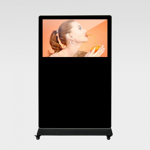 Landscape Portable Digital Signage with Wheels